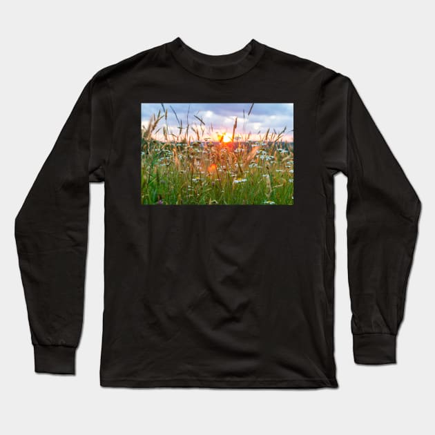 Wildflowers at Sunset Long Sleeve T-Shirt by ShootFirstNYC